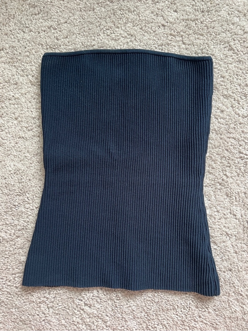 Aritzia Babaton sculpt knit strapless top XS dark blue ribbed tube top